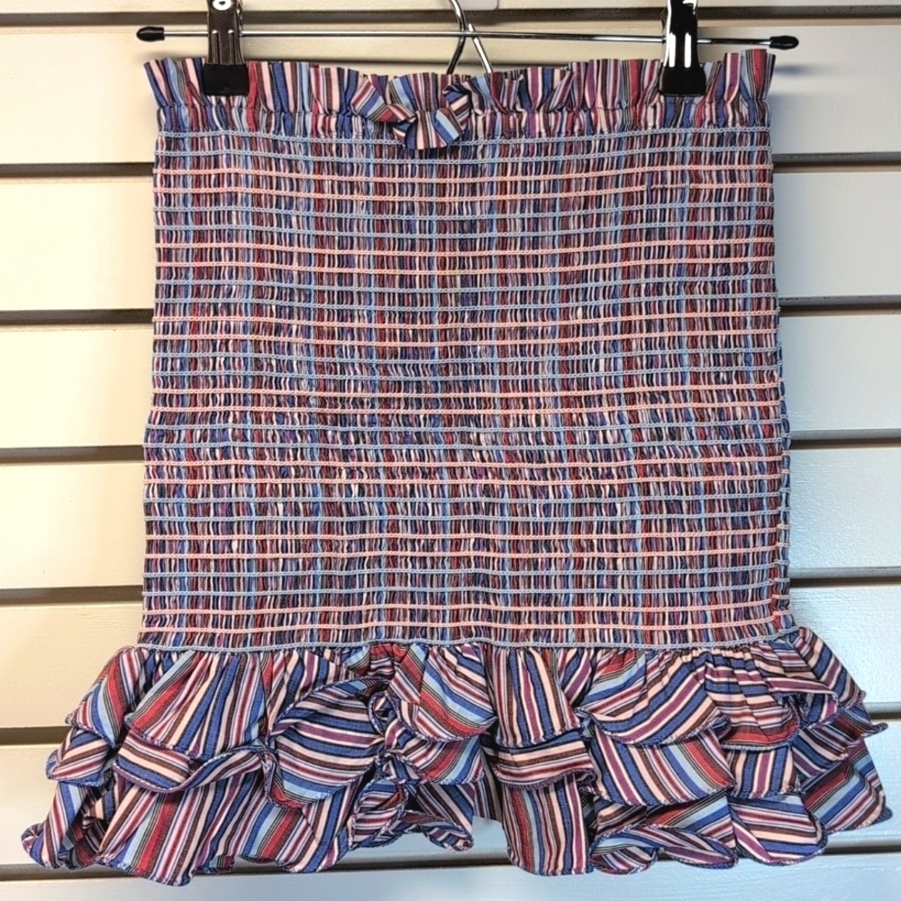 PETERSYN Revolve Marlene Minii Skirt Blue/Red XSmall NWOT Reg $245 - Picture 3 of 8
